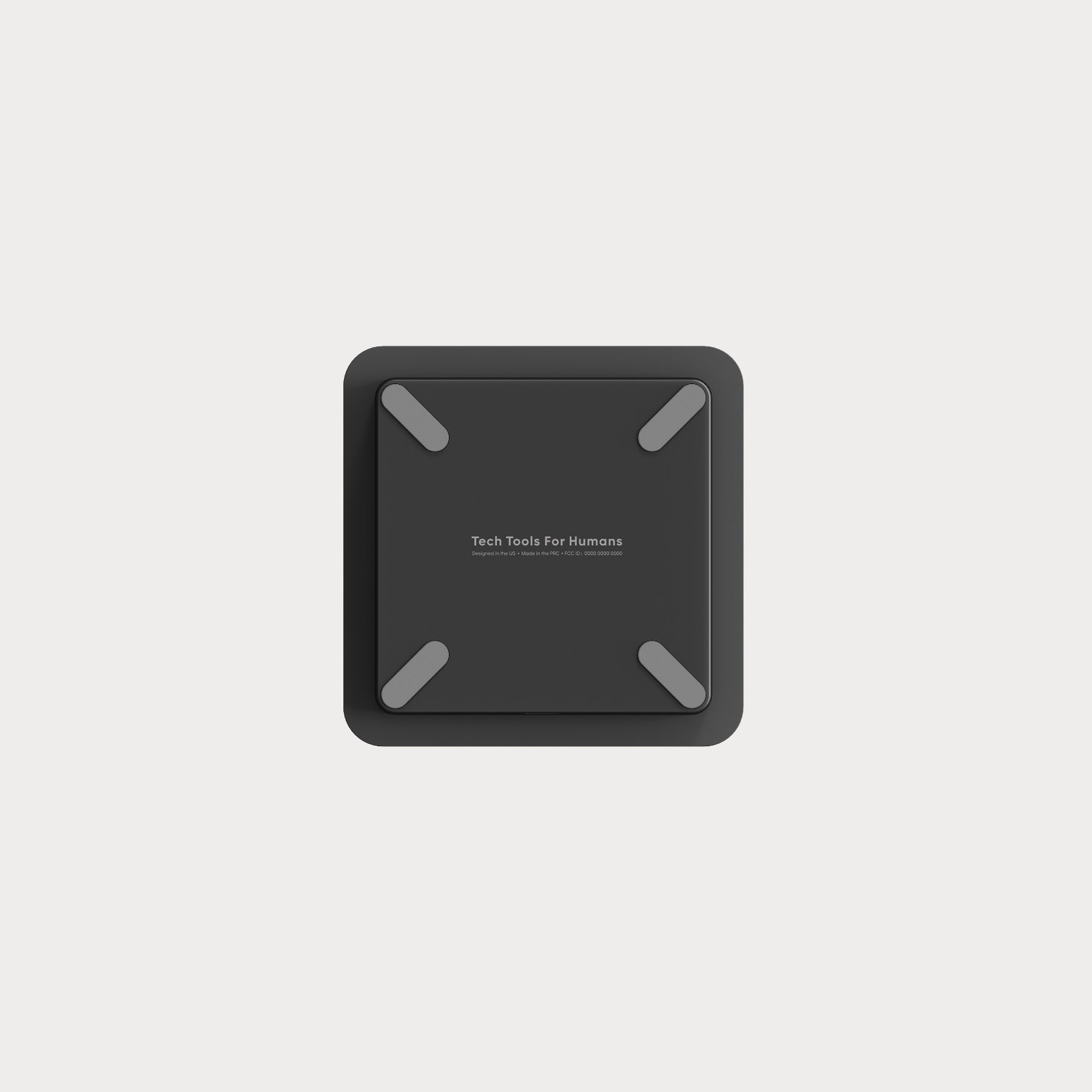 Magnetic Phone Stand with Dual Wireless Charging - Black / Silver